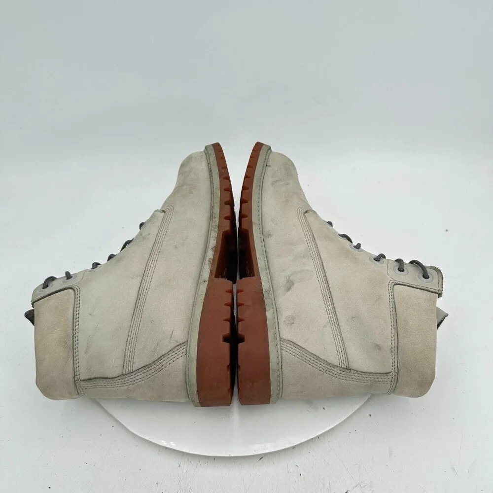 Timberland AF 6'' Inch Premium Men Size 7 Light Grey Leather Ankle Combat Boot